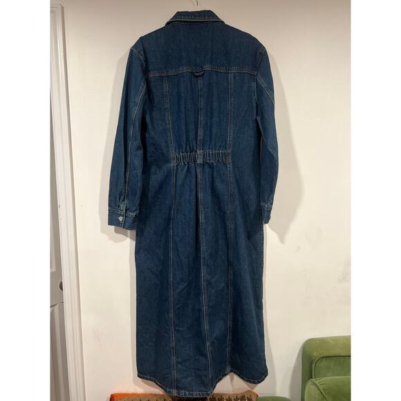 NWT Women’s Steve Madden Denim Maxi Dress Denim Jacket XL - Picture 6 of 8